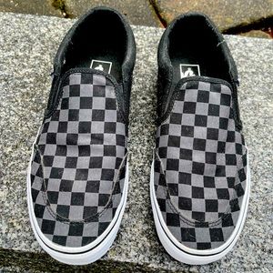 Mens vans checkerboard slide in shoes, size 9